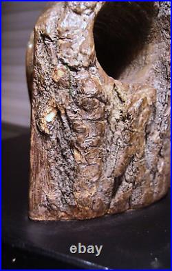 Vintage Wood Sculpture Abstract Art Figure Face