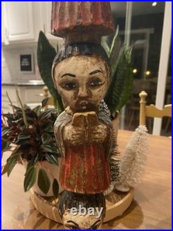 Vintage Wooden Carving 1960s Austin Productions Three Singers 19