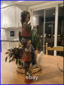 Vintage Wooden Carving 1960s Austin Productions Three Singers 19