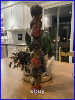 Vintage Wooden Carving 1960s Austin Productions Three Singers 19