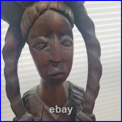 Vintage Wooden Indian Statue Sculpture 29 Hand Carved