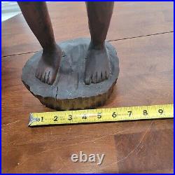 Vintage Wooden Indian Statue Sculpture 29 Hand Carved