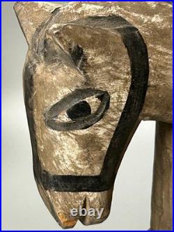 Vintage Wooden Santo Folk Art Carving Santiago Matamoros Horse with Rider Vintage Wooden Santo Folk Art Carving Santiago Matamoros Horse with Rider