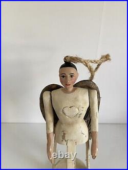 Vintage Wooden Santos Cage Doll 6 Tall