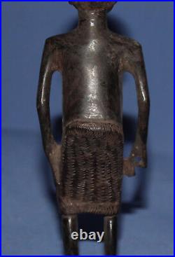 Vintage hand carved wood African man statuette