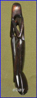Vintage hand carved wood abstract statuette