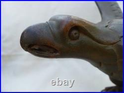 Vintage or Antique Hand Carved Folk Art American Eagle with 21 inch Wing Span Vintage or Antique Hand Carved Folk Art American Eagle with 21 inch Wing Span