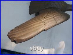 Vintage or Antique Hand Carved Folk Art American Eagle with 21 inch Wing Span Vintage or Antique Hand Carved Folk Art American Eagle with 21 inch Wing Span