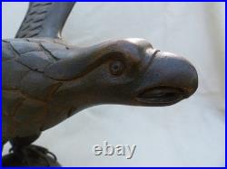 Vintage or Antique Hand Carved Folk Art American Eagle with 21 inch Wing Span Vintage or Antique Hand Carved Folk Art American Eagle with 21 inch Wing Span