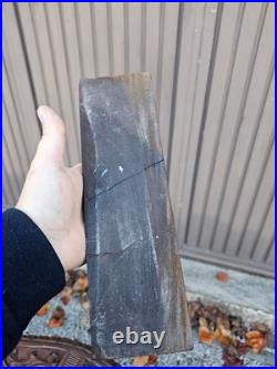 Vintage wood carved mythological sea male figurines girl plate statue