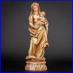 Virgin Mary Child Jesus Sculpture Madonna Baby Christ Statue Wood Carving 11