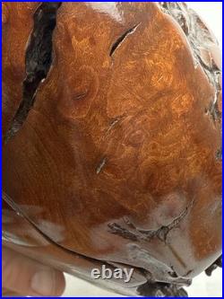 Vntg Hand Carved Burl Wood Duck Sculpture Folk Art Wooden Figurine Rustic Decor