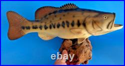 Vtg Big Sky Carvers Largemouth Bass Wood Carving Burl 17 Rare Fish Sculpture Un Vtg Big Sky Carvers Largemouth Bass Wood Carving Burl 17 Rare Fish Sculpture Un