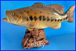 Vtg Big Sky Carvers Largemouth Bass Wood Carving Burl 17 Rare Fish Sculpture Un Vtg Big Sky Carvers Largemouth Bass Wood Carving Burl 17 Rare Fish Sculpture Un