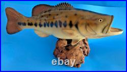 Vtg Big Sky Carvers Largemouth Bass Wood Carving Burl 17 Rare Fish Sculpture Un Vtg Big Sky Carvers Largemouth Bass Wood Carving Burl 17 Rare Fish Sculpture Un