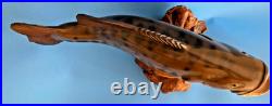 Vtg Big Sky Carvers Largemouth Bass Wood Carving Burl 17 Rare Fish Sculpture Un Vtg Big Sky Carvers Largemouth Bass Wood Carving Burl 17 Rare Fish Sculpture Un