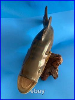 Vtg Big Sky Carvers Largemouth Bass Wood Carving Burl 17 Rare Fish Sculpture Un Vtg Big Sky Carvers Largemouth Bass Wood Carving Burl 17 Rare Fish Sculpture Un