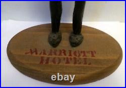 Vtg Sculpture Wood Carving AFRICAN AMERICAN Marriott Hotel MPLS