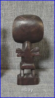 Vtg Tribal Wood Carving Lot 5pc 30 PNG Mask Cook Islands Tiki Africa Decor