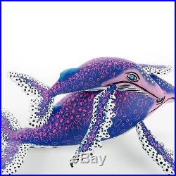 WHALE Oaxacan Alebrije Wood Carving Mexican Art Sculpture by Eleazar Morales