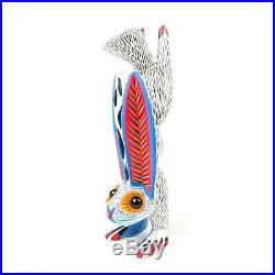 WHITE RABBIT Oaxacan Alebrije Wood Carving Mexican Handcrafted Art Sculpture