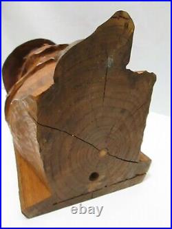 WINTER WIND Hand Carved SCULPTURE Western Decor ARTIST Signed TR WOLFF 16 90s