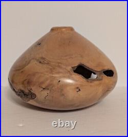 WOW! Ron Pessolano Signed Studio Turned Wood Vase SPALTED SUGAR MAPLE BURL