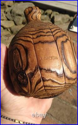 Weed Pot Hand Turned Wood Art Vase By Robert Cumpston 1970s