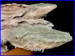 Whales Rick Cain Sculpture Dual Motion Limited Edition Seascape 1322/2000