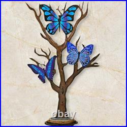 Whimsical Butterfly Tree sculpture, 36x22, Trio Butterfly Floor Sculpture-Art69
