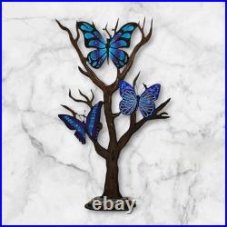 Whimsical Butterfly Tree sculpture, 36x22, Trio Butterfly Floor Sculpture-Art69