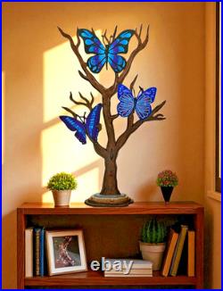 Whimsical Butterfly Tree sculpture, 36x22, Trio Butterfly Floor Sculpture-Art69