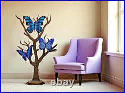 Whimsical Butterfly Tree sculpture, 36x22, Trio Butterfly Floor Sculpture-Art69