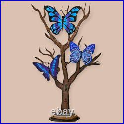 Whimsical Butterfly Tree sculpture, 36x22, Trio Butterfly Floor Sculpture-Art69