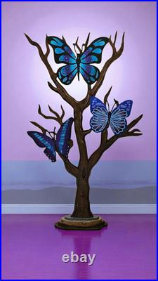 Whimsical Butterfly Tree sculpture, 36x22, Trio Butterfly Floor Sculpture-Art69