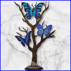 Whimsical Butterfly Tree sculpture, 36x22, Trio Butterfly Floor Sculpture-Art69