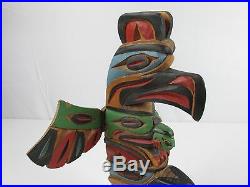 William Bill Kuhnley TOTEM POLE WOOD CARVING SCULPTURE INUIT PACIFIC NORTHWEST