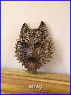 Wolf wood carving, Fenrir, Celtic carving, Viking decor, forest decor, Wolf art