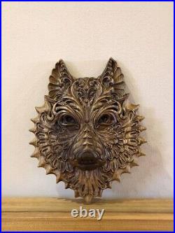 Wolf wood carving, Fenrir, Celtic carving, Viking decor, forest decor, Wolf art