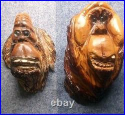 Wood Ape Bigfoot Yeti Character Carvings