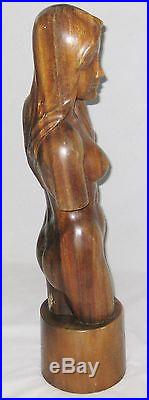 Wood Carved 24 Nude Female Woman Lady Art Sculpture Figurine