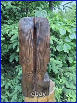 Wood Carved Moai Statue Chainsaw Carving Easter Island Sculpture Statue Art