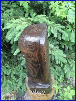 Wood Carved Moai Statue Chainsaw Carving Easter Island Sculpture Statue Art