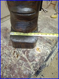 Wood Carved Moai Statue Chainsaw Carving Easter Island Sculpture Statue Art