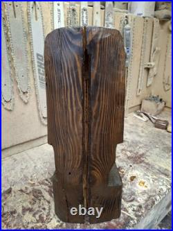 Wood Carved Moai Statue Chainsaw Carving Easter Island Sculpture Statue Art