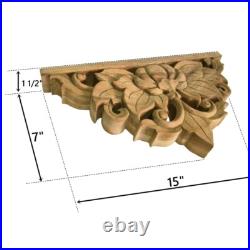 Wood Carved Vintage Thai Floral Wall Panel Handmade Plaque Home Art Decor