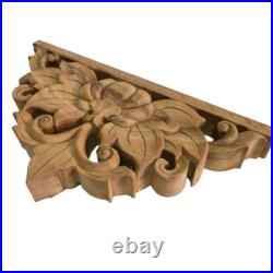 Wood Carved Vintage Thai Floral Wall Panel Handmade Plaque Home Art Decor