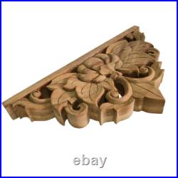Wood Carved Vintage Thai Floral Wall Panel Handmade Plaque Home Art Decor