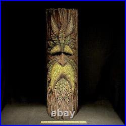 Wood Carving 29 Green Man Wood Spirit Folk Art Fantasy Art