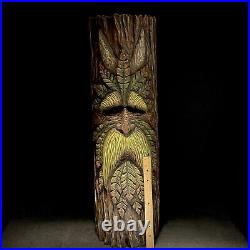 Wood Carving 29 Green Man Wood Spirit Folk Art Fantasy Art